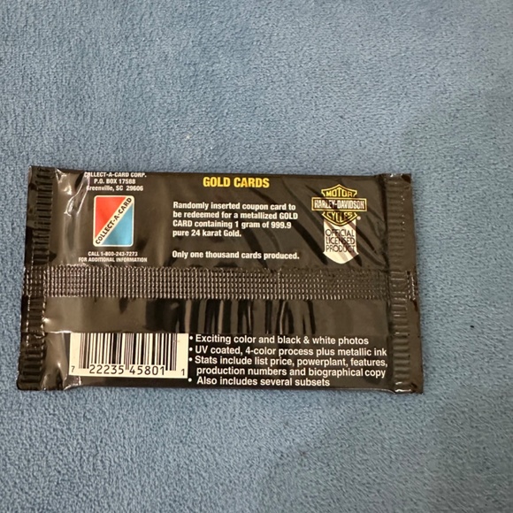 5 packs of 1992 Harley Davidson Collector’s Cards, series 2, factory sealed - Picture 3 of 4